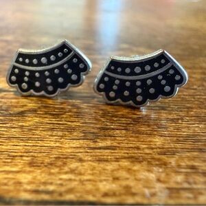 RBG collar stud earrings